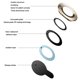 thumbnail image 5 of Para iPhone 12 Pro / 12 Pro Max, cubierta protectora de lente de cámara, 3 piezas, vidrio templado HD, metal, cobertura total, anillo de protección de lente trasera, película antiarañazos, 5 of 8