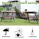 thumbnail image 3 of CHAO Funda de Repuesto para Columpio, 191x120x23cm Funda de Repuesto para 3 Plazas, Techo Columpio de jardín, Cubierta de Toldo Impermeable para Jardines y terrazas(Size:191x120x23cm,Color:Gris), 3 of 5
