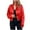 Red, variant on Womens Lightweight Thin Satin Jacket Zip-Up Windbreaker for All Seasons Black XL