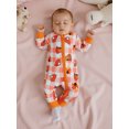 thumbnail image 5 of Miaouyo Infant Baby Girl Thanksgiving Day Romper 0 3 6 12 18 Months Long Sleeve O Neck Turkey Pumpkin Print Jumpsuit, 5 of 9