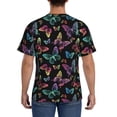 thumbnail image 3 of Bixox Men's Rainbow Butterflies Printed Short Sleeve Skinny Athletic T-Shirt, 3 of 6