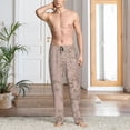 thumbnail image 2 of Balery Rose Gold Marble Texture Pantalones de pijama para hombre, pijama ultraligero, pantalón de descanso-3X-Large, 2 of 6