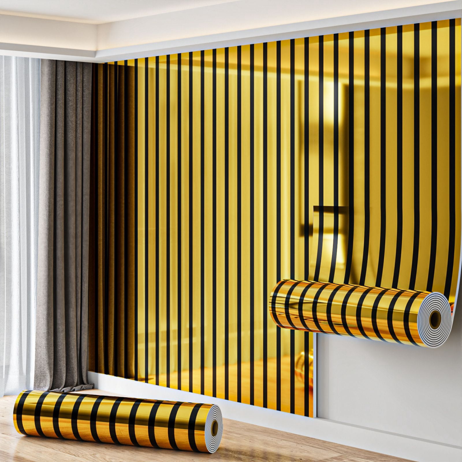 75*118 Inch Self-Adhesive Mirror Grille Wall Sticker, Luxury Reflective Peel and Stick Tile Wallpaper, Glue-Free Self-Adhesive Wall Decor