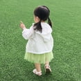 thumbnail image 3 of Busydd Girls Sun Jacket 6 Months-5 Years Long Sleeve Solid Color Hooded Sun Shirt Comfortable Lightweight Outdoor Button Sun Protection Jackets Summer Cotton Baby Toddler Girls Clothes, 3 of 5