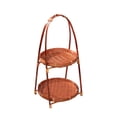 thumbnail image 5 of WLPZXP Bamboo Woven Fruit Basket Standing Tray Holder for Kitchen Table Living Layers 38cmx22cm, 5 of 9