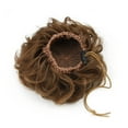 thumbnail image 5 of Messy Curly Bun Black Brown Hair Chignon Rubber Band Hair Bun Donut Roller Hair Piece Scrunchies, 5 of 6