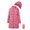 Pink XL, variant on Winter Down Coat with Storage Bag Thickened Padded Plush Hood Mid Length Windproof Long Sleeves Windproof Warm Daily Outwear Cotton Jacket