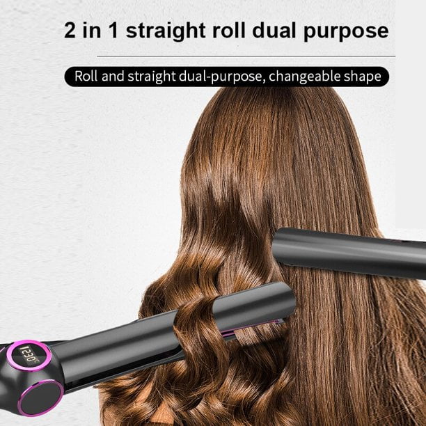 Hair Straightener And Curler In 1, Twist Straightening Curling Iron,  Professional Negative Ion Flat Iron With Adjustable Temp For All Hair Types  (Black) | Hair Straighteners, Curling Irons, 2&1 Straighteners, Wave Irons,