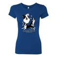 thumbnail image 2 of If It's Not a Border Collie It's Just a Dog Gift | Womens Dog Lover Slim Fit Junior Tee, Royal, Large, 2 of 3