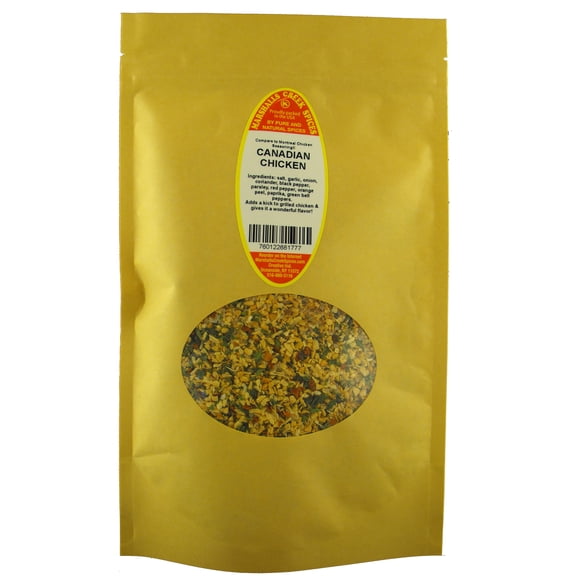 Marshalls Creek Spices CANADIAN CHICKEN SEASONING, (COMPARE TO MONTREAL SEASONING Â®) 13 oz. Kraft Stand Up Pouch ECO Friendly Recyclable Mailer
