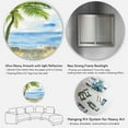 thumbnail image 5 of Designart 'Palm Beach Resort At Sunrise II' Nautical & Coastal Circle Metal Wall Art 36x36 - Disc of 36, 5 of 5