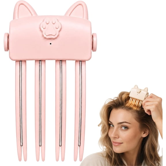 Heated Root Volumizer Clip Wireless Rechargeable 2 Heat Settings Portable Travel Hair Styling Tool for Fine Flat Hair Volume Lift