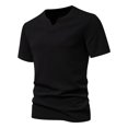 thumbnail image 2 of Maean Mens Ribbed Short Sleeve T Shirt V Neck Slim Stretchy Shirts Basic Solid Color Tee Tops, 2 of 7