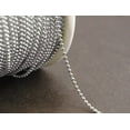 thumbnail image 3 of 14K White Gold 1.5mm Ball Bead Chain, FREE Microfiber Cloth, High Polish Solid Pendant Mens Womens Necklace, Giorgio Bergamo 16, 3 of 6
