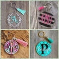 thumbnail image 3 of YIEMEEN 12/24Pcs Circle Discs Transparent Round Acrylic Blank + Tassel Pendant Keychain, 3 of 12