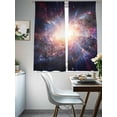 thumbnail image 5 of Universe Explosion Sheer Curtains 72 Inches Long 2 Panels Set, Window Sheer Curtains for Living Room/Bedroom, Modern Abstract Galaxy Universe Light Filtering Rod Pocket Curtain 52''x72''x2, 5 of 8