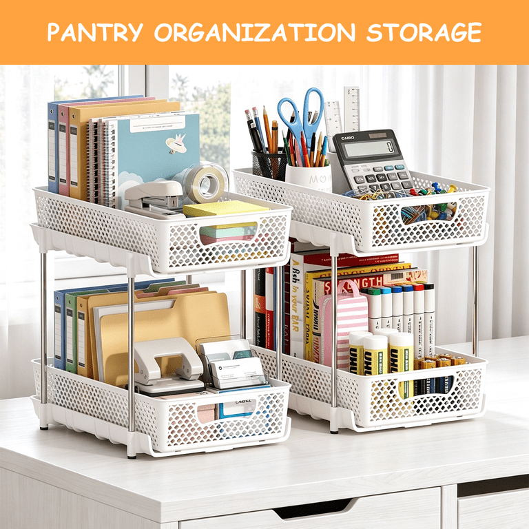TAIMASI 4-Pack Pull Out Bathroom Organizers, 2-Tier photo 6