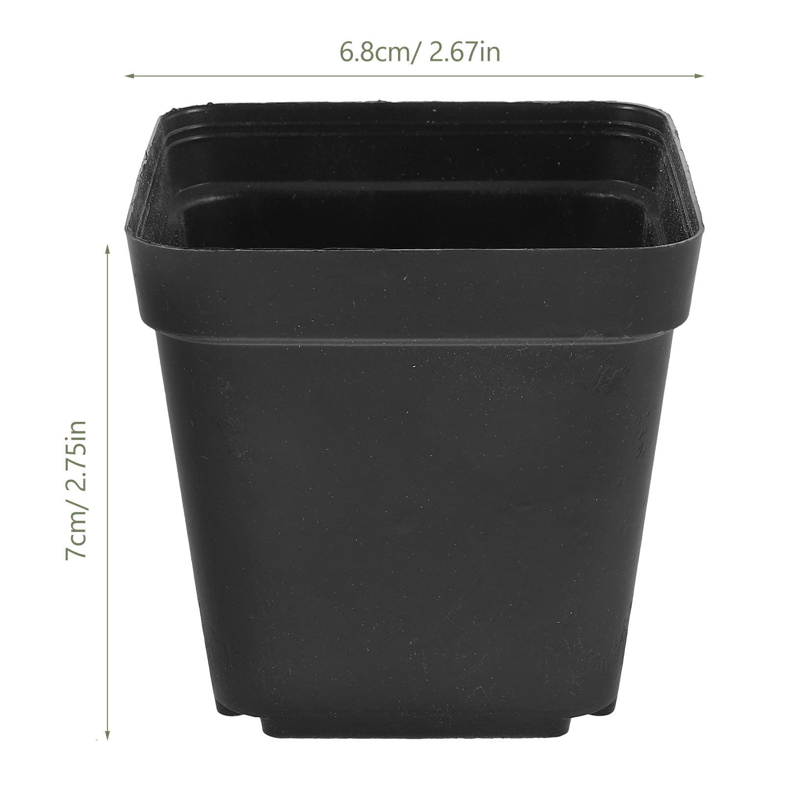 FUTUREORYY Flower Succulent Pots Plastic Black for Gardening 100Pcs 2.8x2.7x2.2in