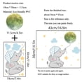 thumbnail image 2 of New Cartoon Elephant Moon Star Creative Fluorescent Wall Stickers Decorative Stickers Wall Stickers Wall Plug Sticker, 2 of 5