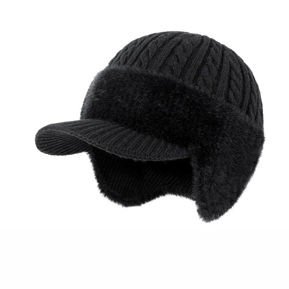 Men's Winter Knit Hat with Ear Protection for Cold Weather Activities, 1-Pack