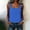 Blue, variant on Womens Tank Tops Ladies' Summer Casual Loose Cotton And Linen Sleeveless Camisole With Split Vest Black Tank Tops for Women
