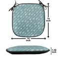 thumbnail image 5 of Arrow Chair Seating Cushion Set of 6, Retro Arrows Illustration in Vintage Colors Elements, Seat Pads for Office with Anti-slip Backing, 16"x16", Turquoise Beige, by Ambesonne, 5 of 7