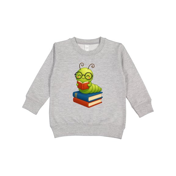 Inktastic Reading Bookworm Toddler Sweatshirt