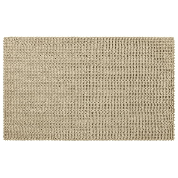 Mohawk Home Homespun Plush Fade/Stain Resistant Non-Slip Machine Washable Bath Rug, Taupe, 2' 3" x 3' 9"