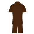 thumbnail image 6 of Short Sets for Men Short Sleeve Quarter Zip Polo Shirt and Bermuda Shorts 2 Piece Matching Set Beach Outfit Set, 6 of 6