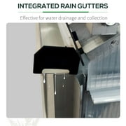 Beyamis Green House Aluminum Lean-to Walk-In Polycarbonate Greenhouse - 6 x 4, Adjustable Roof Vent, Rain Gutter, Sliding Door, Clear, Winter-Resistant Space-Saver