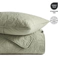 thumbnail image 4 of EVERGRACE 100% Cotton Paisley Quilt Set, King Size 3 Piece Set – Prewashed Lightweight Bedspread with 2 Shams, Soft & Breathable Matelasse Coverlet for All-Season Comfort, Light Sage Green, 4 of 8