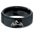 thumbnail image 2 of Tungsten Dragon Dragons Fire Breather Folklore Band Ring 8mm Men Women Comfort Fit Black Beveled Edge Polished, 2 of 4