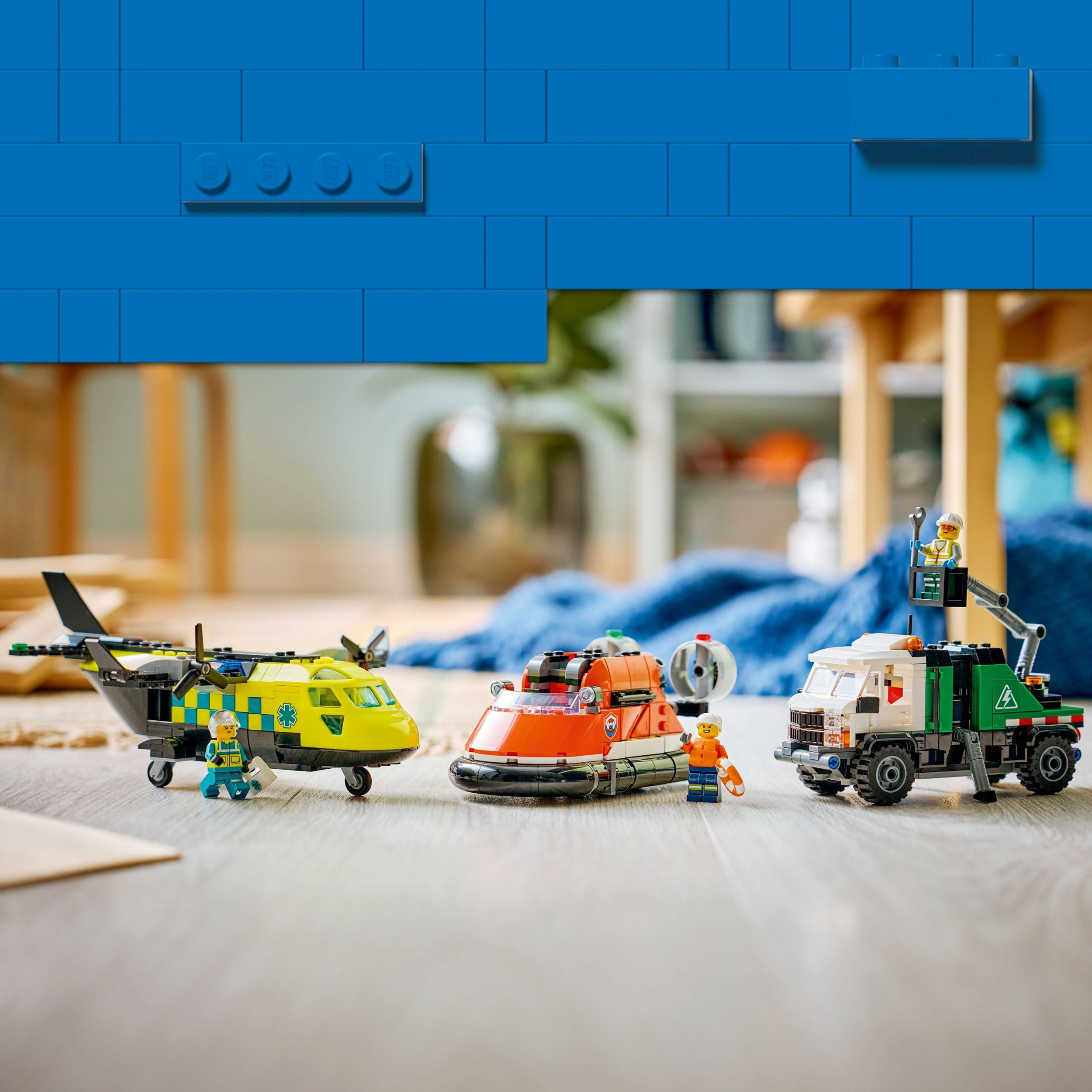 LEGO City Airplane, Service Truck & Hovercraft Remix Building Toy for Kids - Mix & Match Emergency Vehicle & Truck Toys for Pretend Play - Gift Idea for Boys & Girls, Ages 7+ - 60505