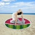 thumbnail image 6 of Vikakiooze Round Beach Towel Thick Microfiber Large Beach Towel With Fringe Sand Proof Multi-Purpose Picnic Yoga Mat 59 Inches, 6 of 6