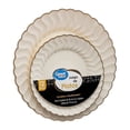 thumbnail image 1 of Juego de platos Great Value premium tono hueso contorno dorado 12 pzas, 1 of 4