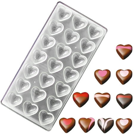 

Ruanlalo Chocolate Mold Chocolate Mold Easy Demoulding Non-stick Heat-resistant Tear-resistant DIY Heart Rose Mahjong Shape Dessert Mold Bakery Supply