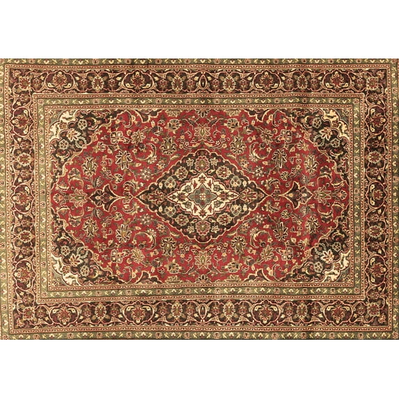 Ahgly Company Indoor Rectangle Medallion Brown Traditional Area Rugs, 2' x 3'