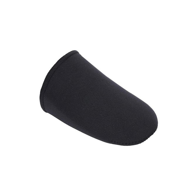 Calentadores de dedos de neopreno, 1 par, calcetines térmicos elásticos para los dedos del pie, botines negros más cálidos para ciclismo, botas de Largo 18cmx13cm