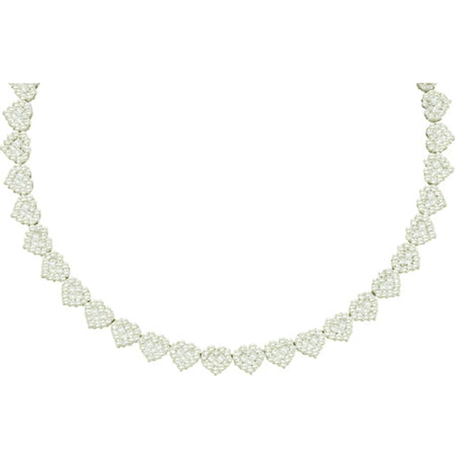 Dazzlingrock Collection Collier Fleur Diamant Blanc Rond 14K 6.50 Carats (ctw), Or Blanc