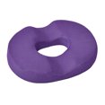 thumbnail image 1 of Inteprter Almohada de donut antideslizante de poliéster para alivio de hemorroides y cojín de asiento cómodo memoria de coxis Decoración del hogar Púrpura, 1 of 6
