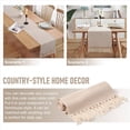 thumbnail image 6 of Farmhouse Table Runner, Vintage Rustic Table Runner, Cotton Braided Coffee Table Runner, Beige Woven Table Runner, 6 of 9