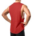 thumbnail image 4 of Men’s Drop Arm Tank Top Gym Workout Hippie T-Shirts Cotton Sleeveless Muscle Shirts for Bodybuilding Size XL Wine, 4 of 4
