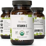 Truvani Organic Vitamin C Supplement, 135mg, 30ct