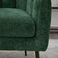 thumbnail image 5 of Jopath Accent Chair with Metal Legs,Channel Tufted Lounge Chair Single Sofa Round Leisure Armchair for Bedroom Living Room Reception Study Room Office Green, 5 of 9