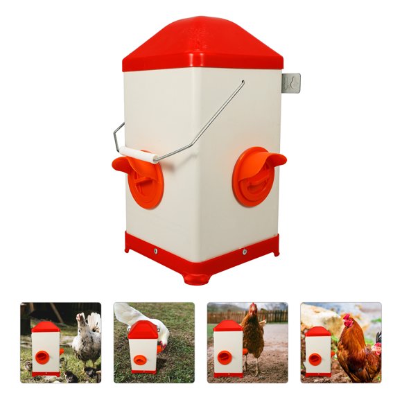 Minkissy Duck Feeder Outdoor Use Feeding Chicken Trough PP 1Pack