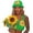 Green, variant on Crochet Star Floral Pattern Bucket Hat Multi-color Wide Brim Bucket Hat Skin-friendly Fisherman Cap for Travel Shopping