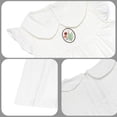 thumbnail image 3 of NIPAXO Girls Ruffle Trend Top with Doll Collar, White, 4-5Y, 3 of 6