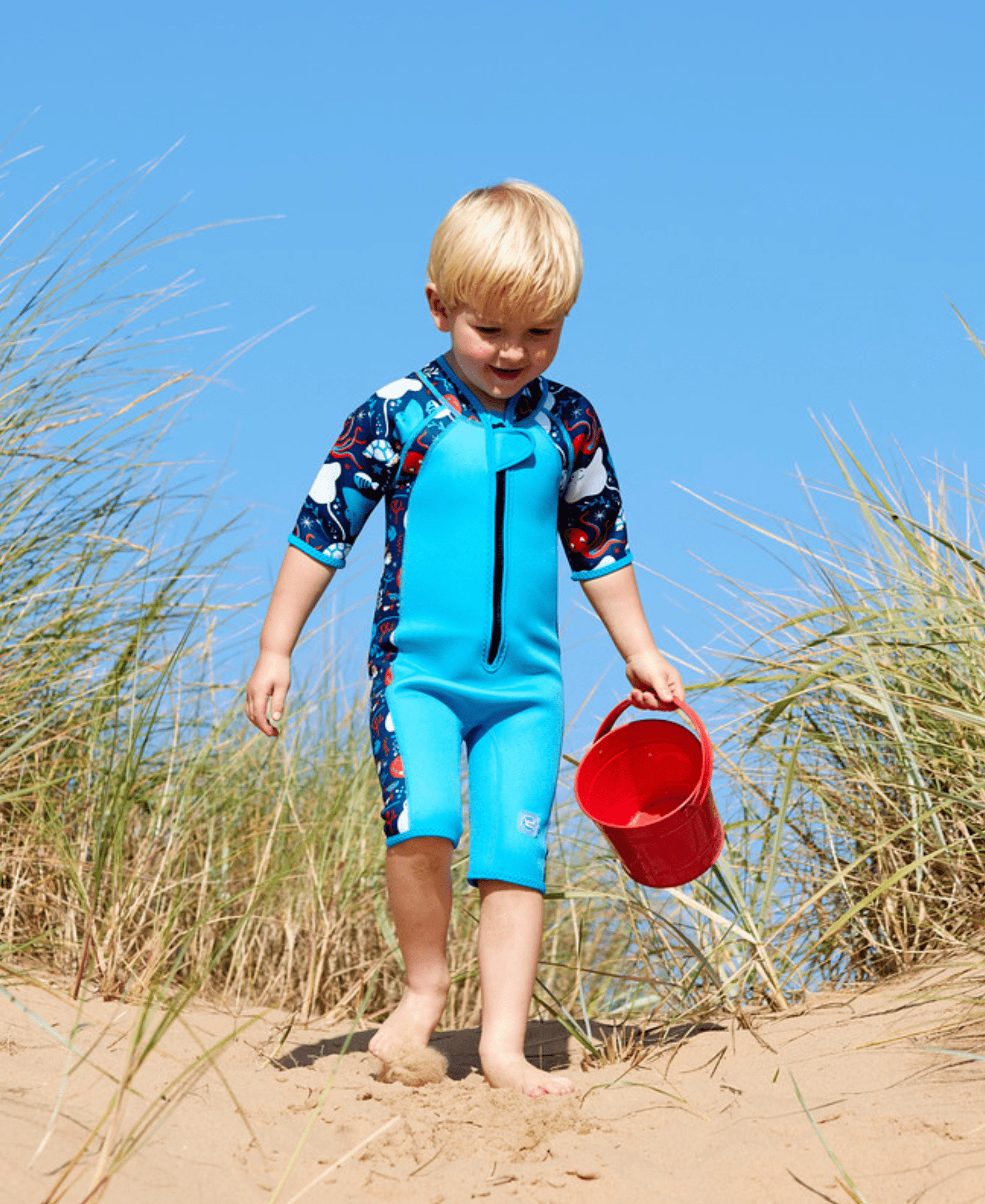 Splash About Boy's Shorty Wetsuit, Under The Sea 4-6 Years