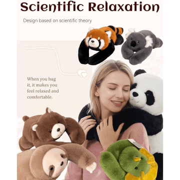 Weighted Stuffed Animal, Soft Huggable Plushie, Extra-Long Hugging Arms, Panda Sloth Bear Koala Raccoon Dinosaur for Comfort