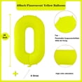thumbnail image 2 of Globo Yeodong amarillo fluorescente número 0 1 m para cumpleaños, 2 of 4